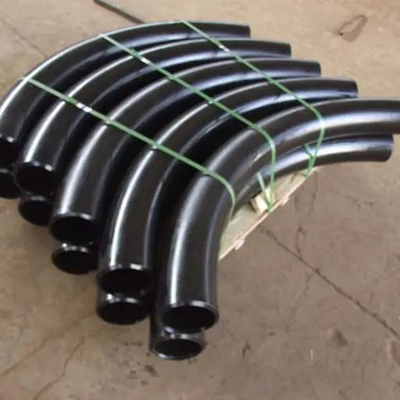90/45/180 Degree Butt Weld / Socket Weld Seamless Bend Sand Blasting Black Oil Coating